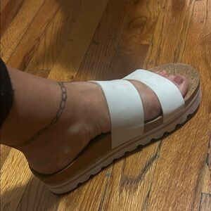 Reef White Double Strap Sandals